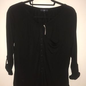 Black long sleeve with buttons